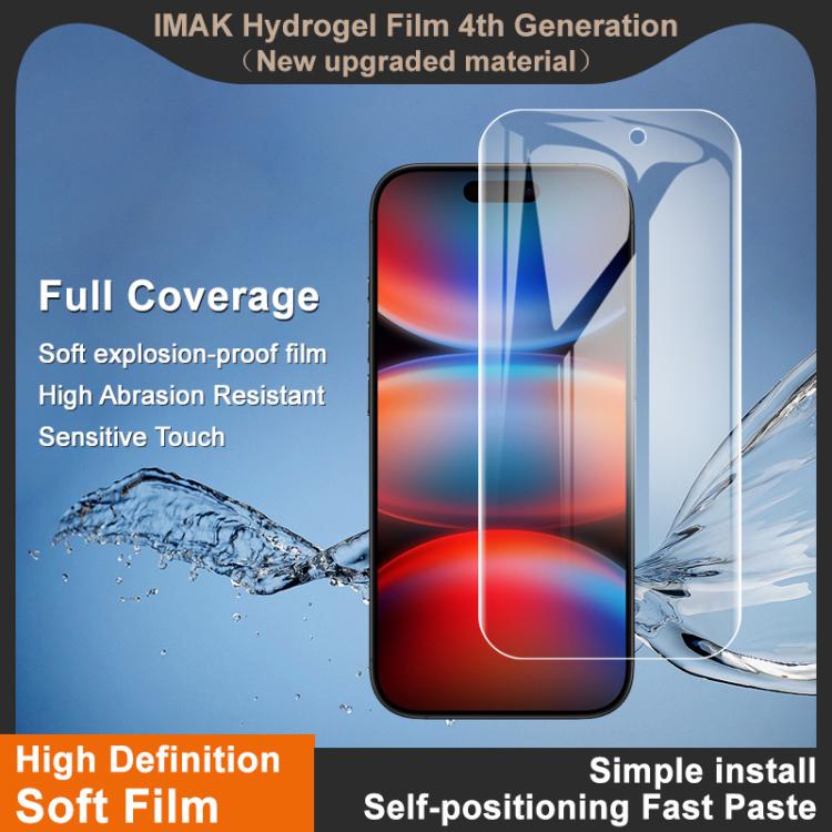 For iPhone 17 Pro Max imak 4th Generation  Full Coverage Screen Hydrogel Film Protector