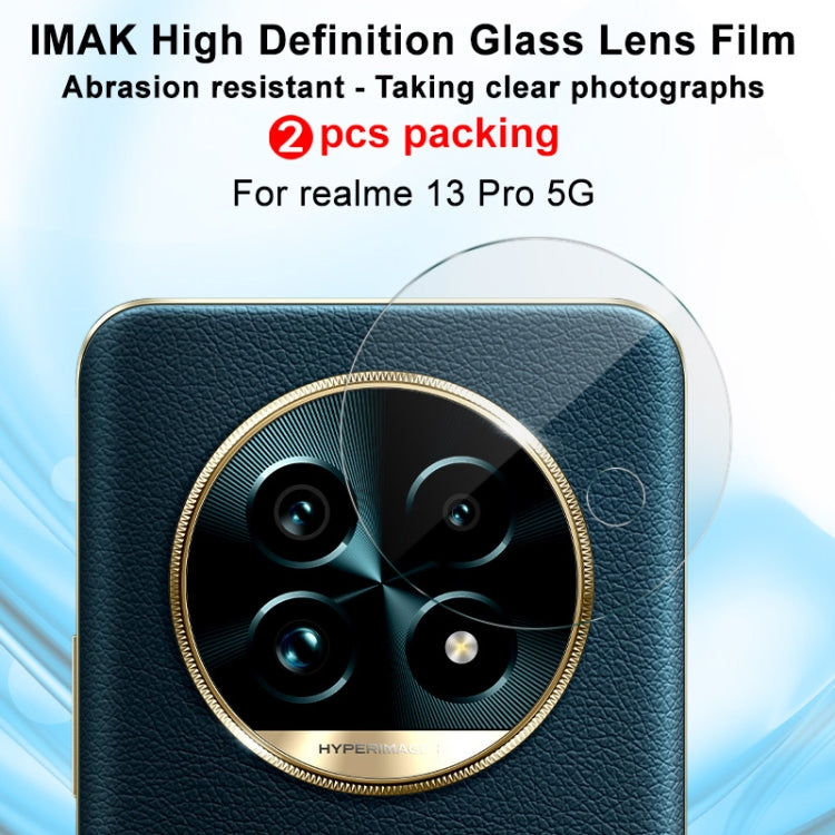 For Realme 13 Pro+ Global 2 PCS/Set IMAK HD Glass Rear Camera Lens Film