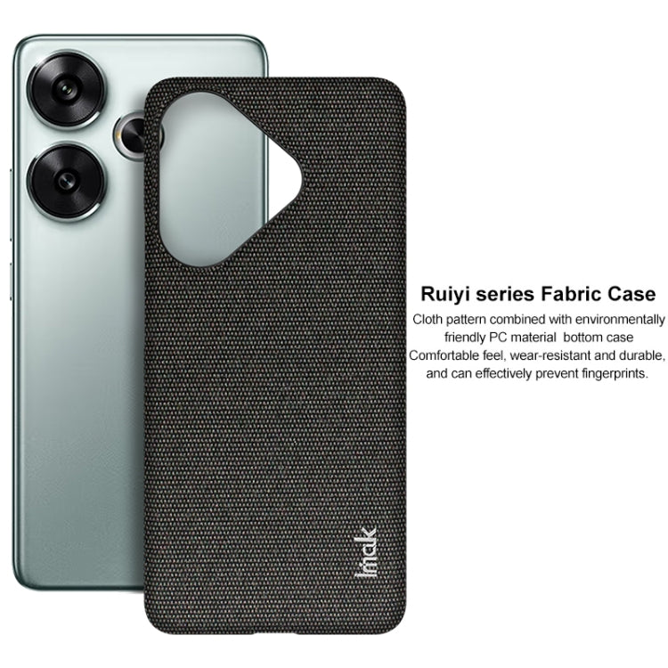 For Xiaomi Poco F6 5G imak Ruiyi Series Cloth Texture PU + PC Phone Case