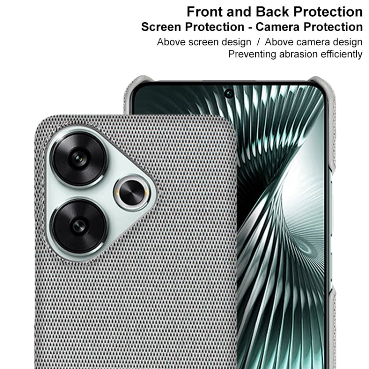 For Xiaomi Poco F6 5G imak Ruiyi Series Cloth Texture PU + PC Phone Case