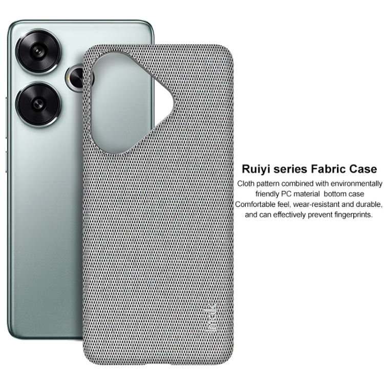 For Xiaomi Poco F6 5G imak Ruiyi Series Cloth Texture PU + PC Phone Case