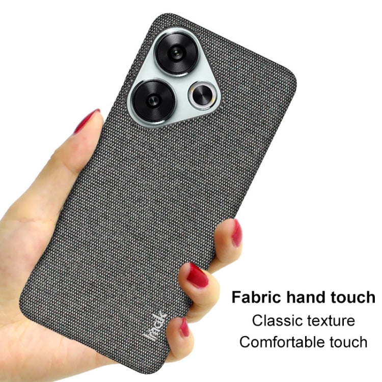 For Xiaomi Poco F6 5G imak Ruiyi Series Cloth Texture PU + PC Phone Case