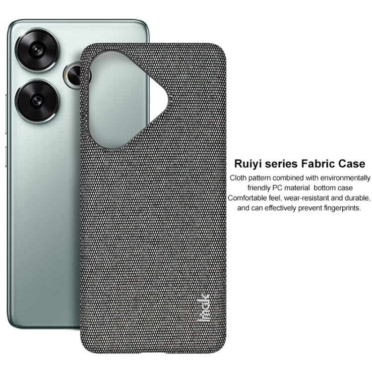 For Xiaomi Poco F6 5G imak Ruiyi Series Cloth Texture PU + PC Phone Case