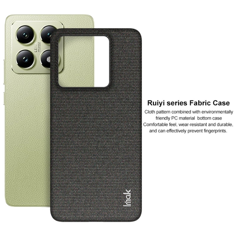 For Xiaomi 14T imak Ruiyi Series Cloth Texture PU + PC Phone Case