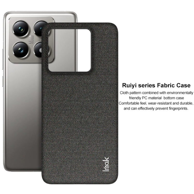 For Xiaomi 14T Pro imak Ruiyi Series Cloth Texture PU + PC Phone Case