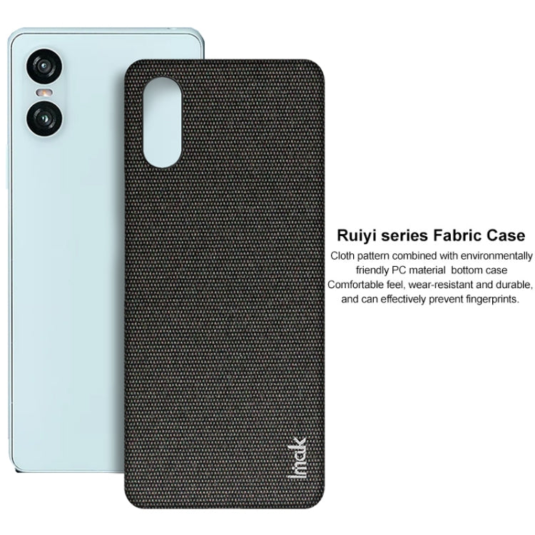 For Sony Xperia 10 VI imak Ruiyi Series Cloth Texture PU + PC Phone Case