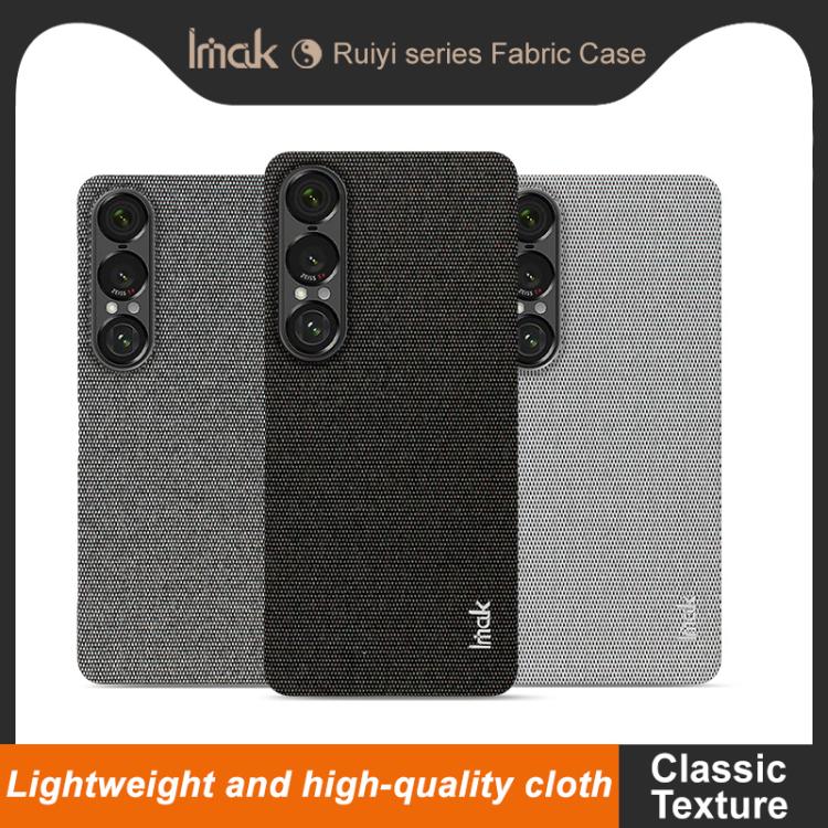 For Sony Xperia 1 VII imak Ruiyi Series Cloth Texture PU + PC Phone Case