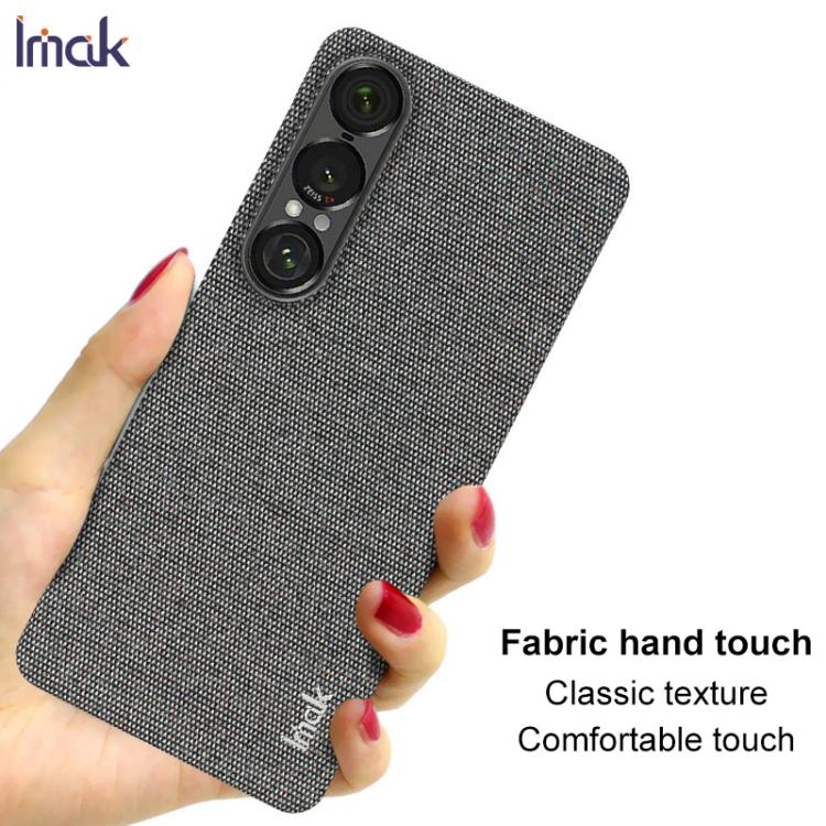 For Sony Xperia 1 VII imak Ruiyi Series Cloth Texture PU + PC Phone Case
