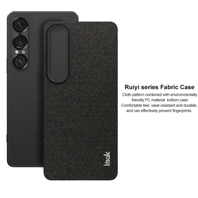 For Sony Xperia 1 VII imak Ruiyi Series Cloth Texture PU + PC Phone Case