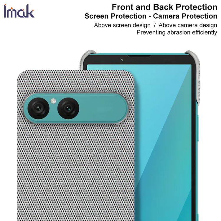 For Sony Xperia 10 VII imak Ruiyi Series Cloth Texture PU + PC Phone Case