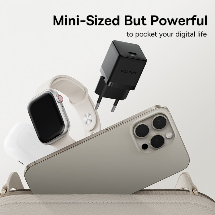 Baseus 1C 20W Type-C Palm Fast Charger, Plug:EU Plug