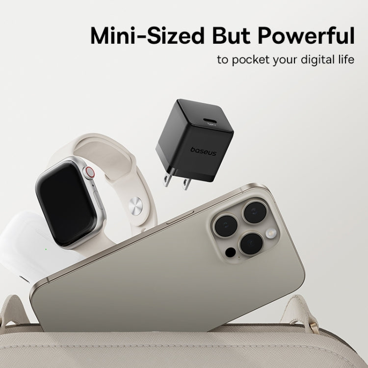 Baseus 1C 20W Type-C Palm Fast Charger, Plug:US Plug