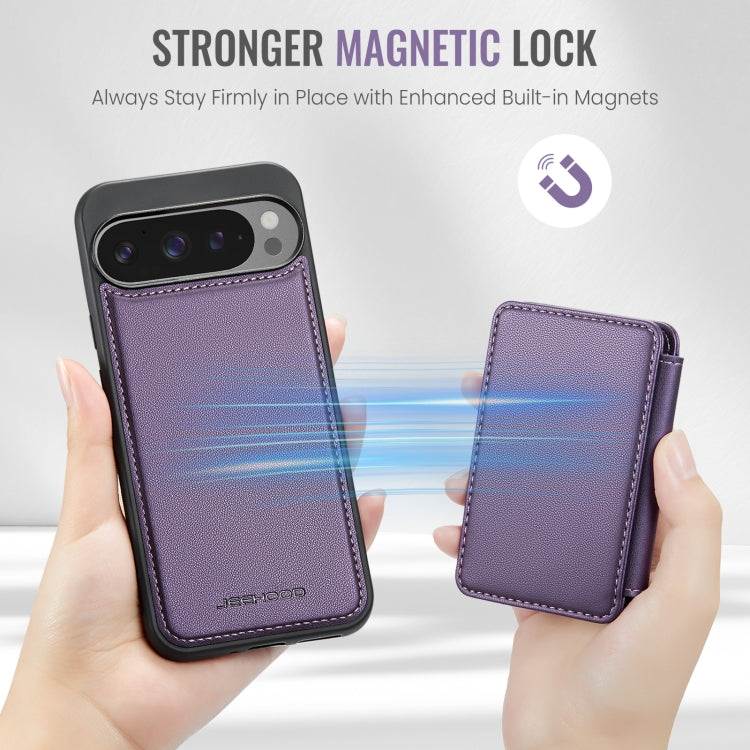 For Google Pixel 9 Pro XL JEEHOOD J05 Business Magnetic Style RFID Leather Phone Case