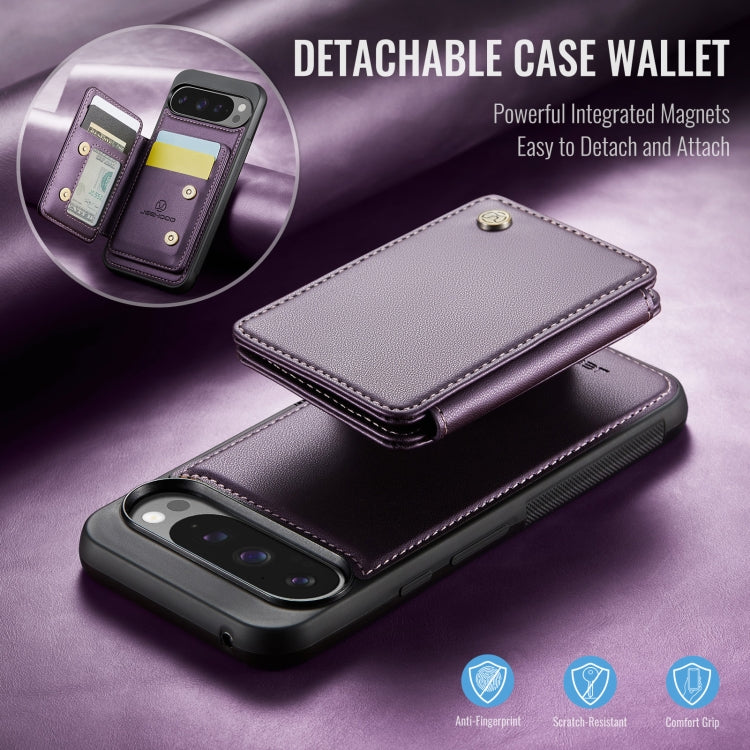 For Google Pixel 9 Pro XL JEEHOOD J05 Business Magnetic Style RFID Leather Phone Case