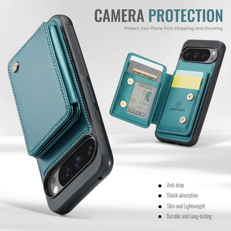 For Google Pixel 9 Pro XL JEEHOOD J05 Business Magnetic Style RFID Leather Phone Case