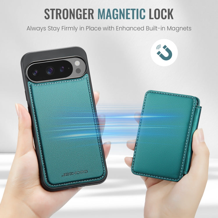 For Google Pixel 9 Pro XL JEEHOOD J05 Business Magnetic Style RFID Leather Phone Case