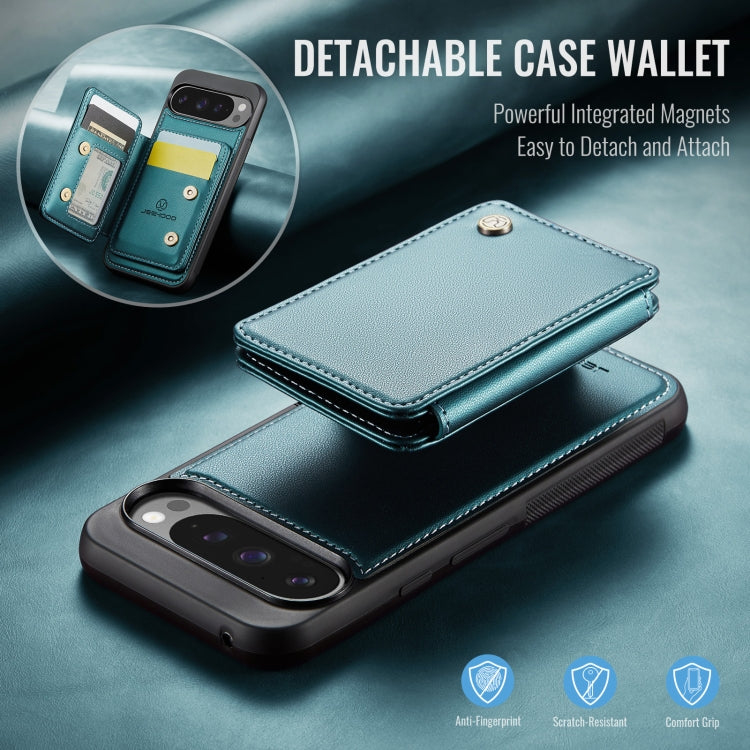 For Google Pixel 9 Pro XL JEEHOOD J05 Business Magnetic Style RFID Leather Phone Case
