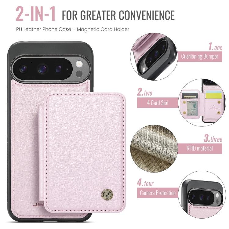 For Google Pixel 9 Pro XL JEEHOOD J05 Business Magnetic Style RFID Leather Phone Case