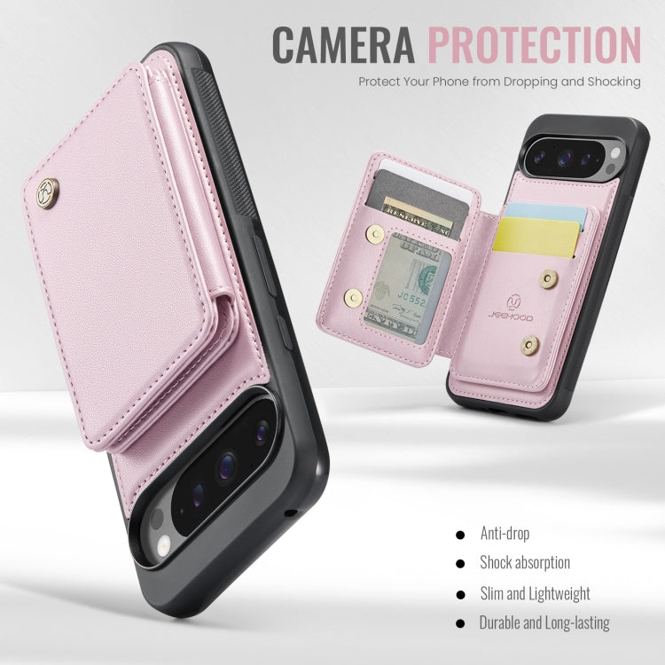 For Google Pixel 9 Pro XL JEEHOOD J05 Business Magnetic Style RFID Leather Phone Case