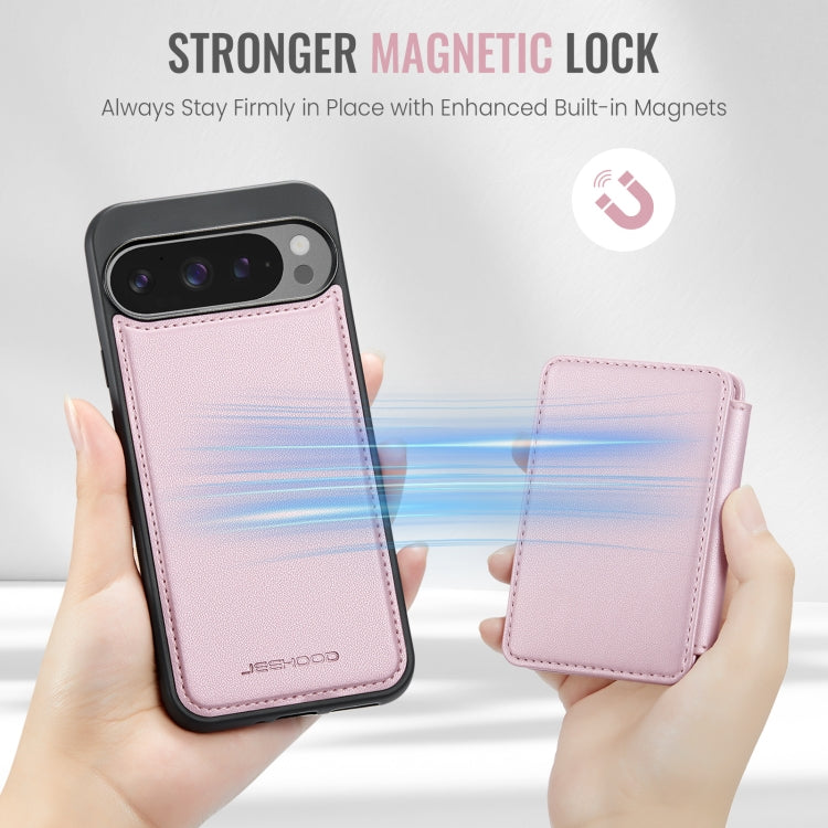 For Google Pixel 9 Pro XL JEEHOOD J05 Business Magnetic Style RFID Leather Phone Case