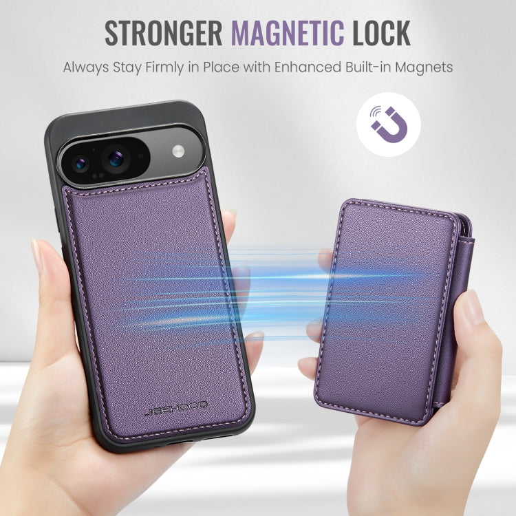 For Google Pixel 9 / 9 Pro JEEHOOD J05 Business Magnetic Style RFID Leather Phone Case