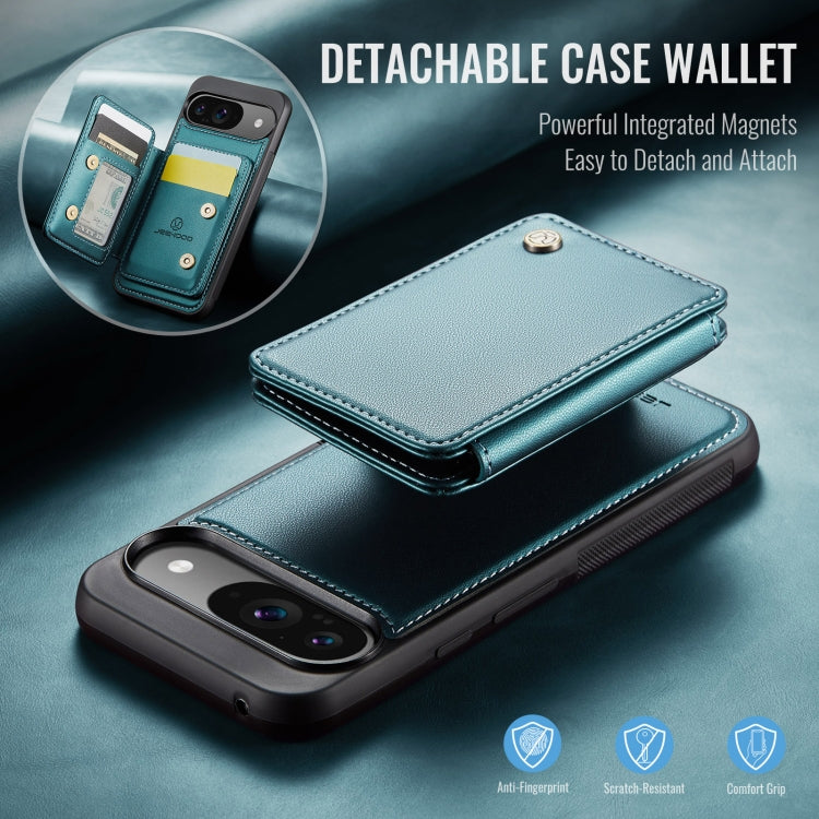 For Google Pixel 9 / 9 Pro JEEHOOD J05 Business Magnetic Style RFID Leather Phone Case