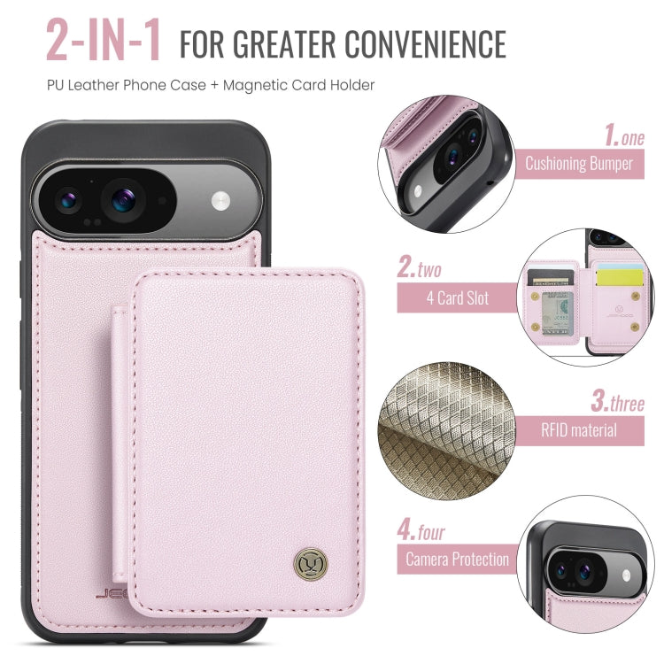 For Google Pixel 9 / 9 Pro JEEHOOD J05 Business Magnetic Style RFID Leather Phone Case