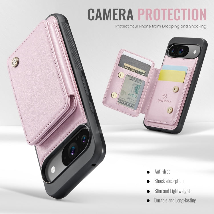 For Google Pixel 9 / 9 Pro JEEHOOD J05 Business Magnetic Style RFID Leather Phone Case