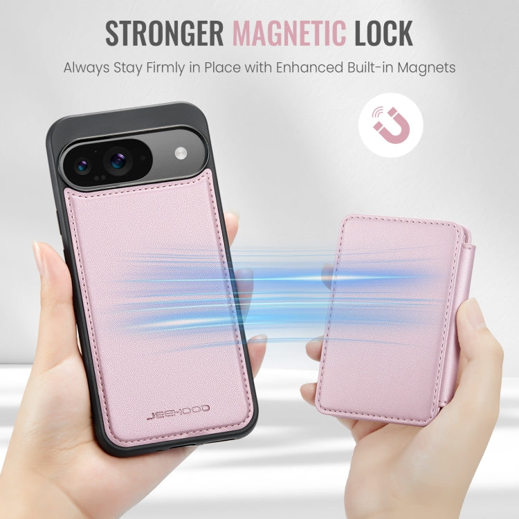 For Google Pixel 9 / 9 Pro JEEHOOD J05 Business Magnetic Style RFID Leather Phone Case