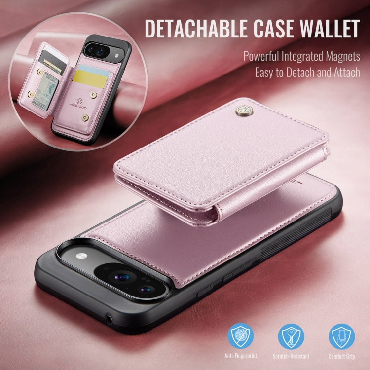For Google Pixel 9 / 9 Pro JEEHOOD J05 Business Magnetic Style RFID Leather Phone Case