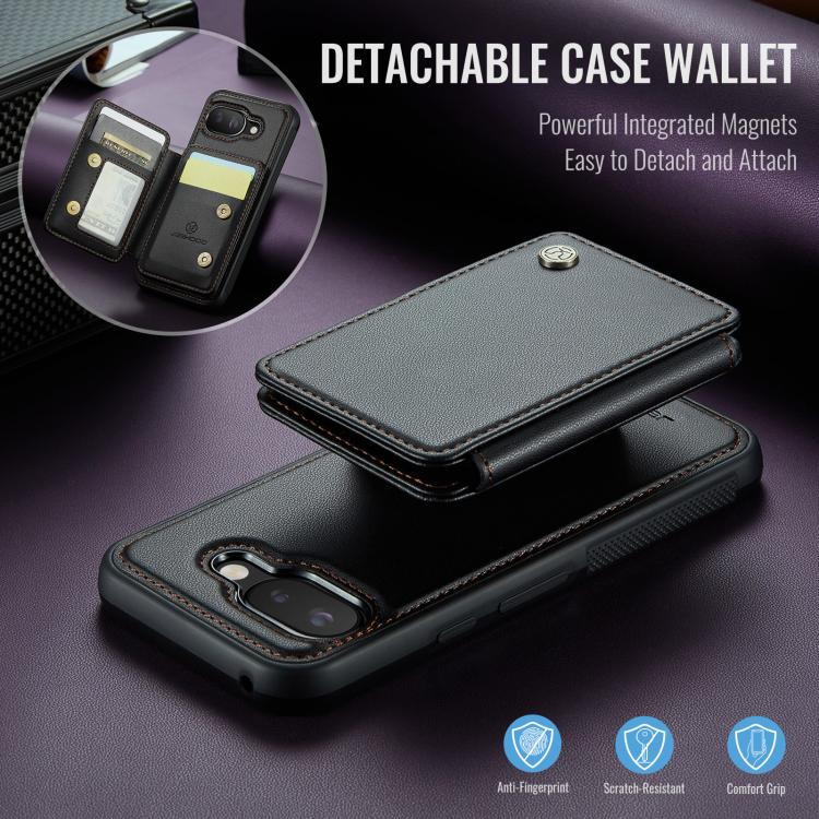 For Google Pixel 9a JEEHOOD J05 Business Magnetic Style RFID Leather Phone Case