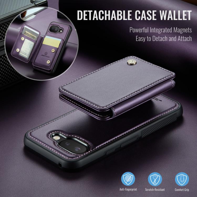 For Google Pixel 9a JEEHOOD J05 Business Magnetic Style RFID Leather Phone Case