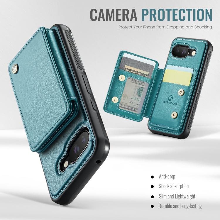 For Google Pixel 9a JEEHOOD J05 Business Magnetic Style RFID Leather Phone Case