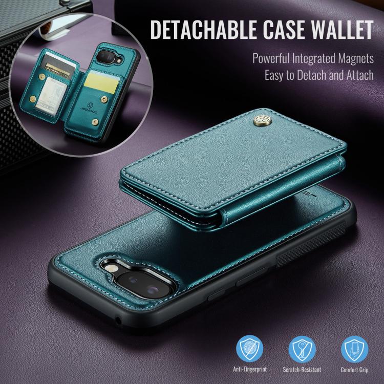 For Google Pixel 9a JEEHOOD J05 Business Magnetic Style RFID Leather Phone Case