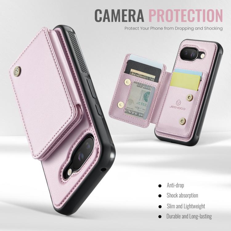 For Google Pixel 9a JEEHOOD J05 Business Magnetic Style RFID Leather Phone Case