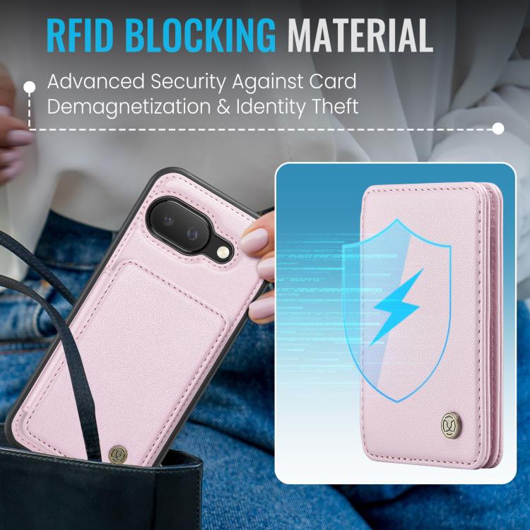 For Google Pixel 9a JEEHOOD J05 Business Magnetic Style RFID Leather Phone Case