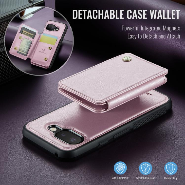 For Google Pixel 9a JEEHOOD J05 Business Magnetic Style RFID Leather Phone Case