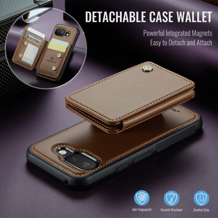 For Google Pixel 9a JEEHOOD J05 Business Magnetic Style RFID Leather Phone Case