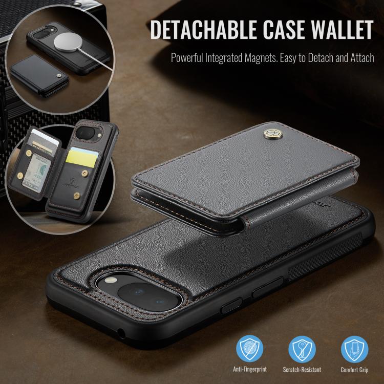 For Google Pixel 10a JEEHOOD J05 Business Magnetic Style RFID Leather Phone Case