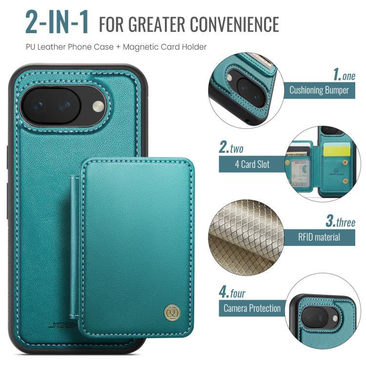 For Google Pixel 10a JEEHOOD J05 Business Magnetic Style RFID Leather Phone Case
