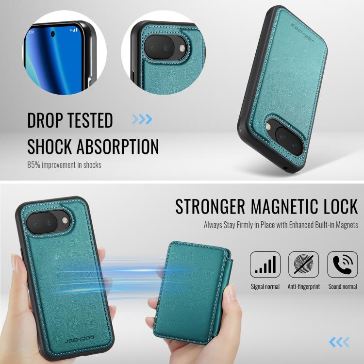 For Google Pixel 10a JEEHOOD J05 Business Magnetic Style RFID Leather Phone Case