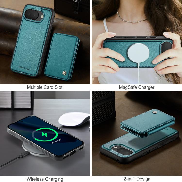 For Google Pixel 10a JEEHOOD J05 Business Magnetic Style RFID Leather Phone Case