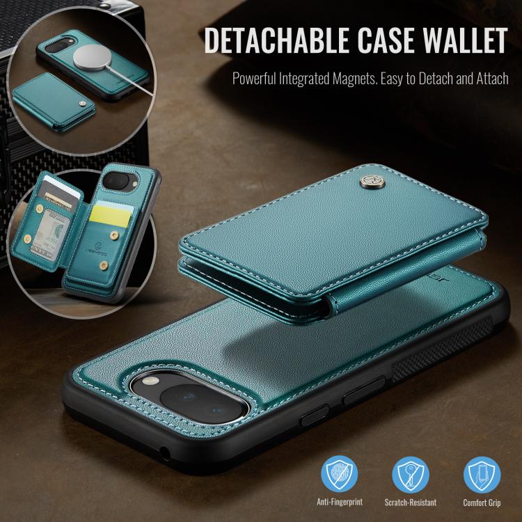 For Google Pixel 10a JEEHOOD J05 Business Magnetic Style RFID Leather Phone Case