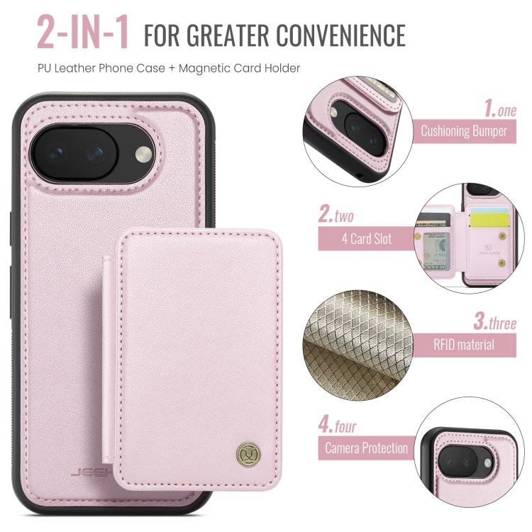 For Google Pixel 10a JEEHOOD J05 Business Magnetic Style RFID Leather Phone Case