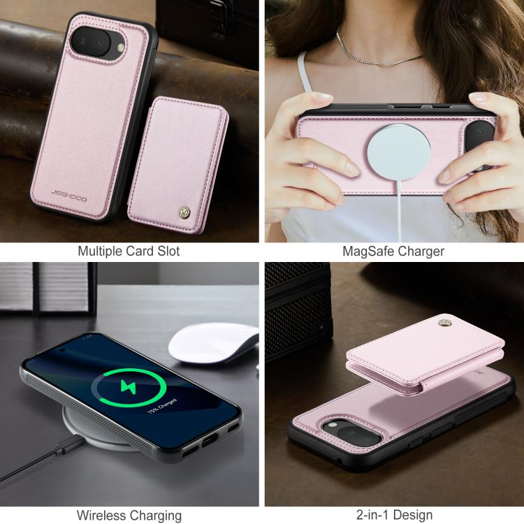For Google Pixel 10a JEEHOOD J05 Business Magnetic Style RFID Leather Phone Case