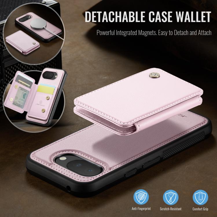 For Google Pixel 10a JEEHOOD J05 Business Magnetic Style RFID Leather Phone Case