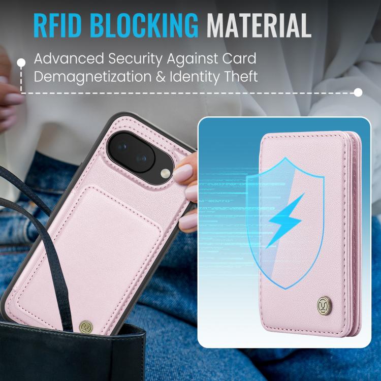 For Google Pixel 10a JEEHOOD J05 Business Magnetic Style RFID Leather Phone Case