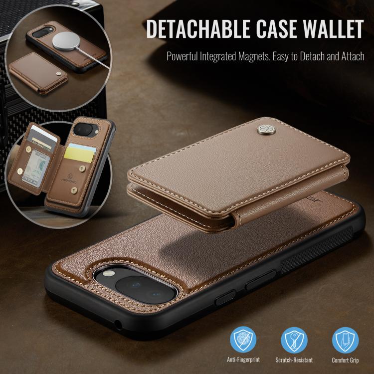 For Google Pixel 10a JEEHOOD J05 Business Magnetic Style RFID Leather Phone Case