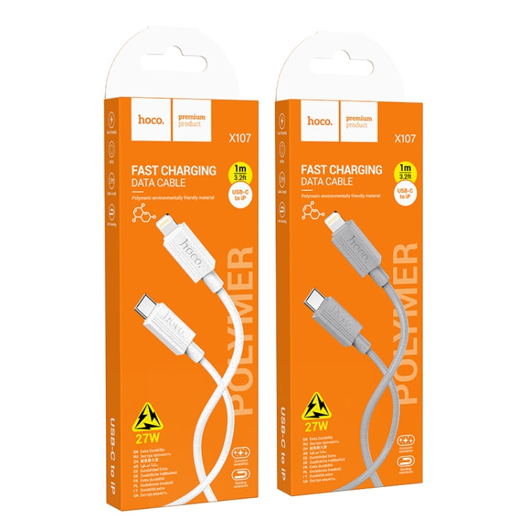 hoco X107 USB-C / Type-C to 8 Pin Favor PD Charging Data Cable, Length:1m