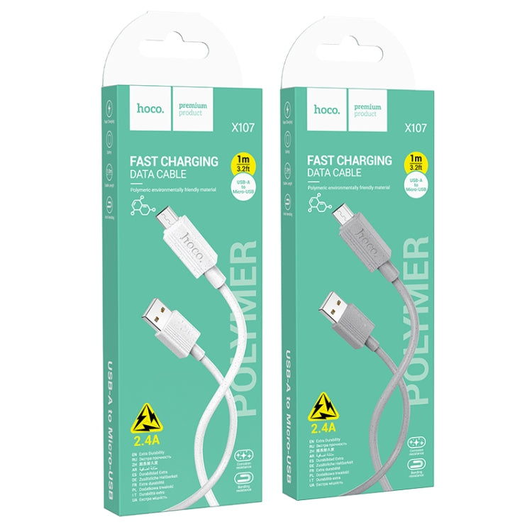 hoco X107 USB to Micro USB Favor 2.4A Charging Data Cable, Length:1m